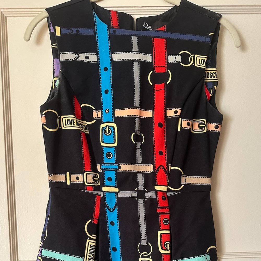SOLD Love Moschino buckle print dress size 2 XS
